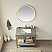 36" Single Sink Bath Vanity in Brushed Gold Metal Support with Grey Sintered Stone Top