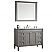 48" Vanity in Grey with Carrara White Marble Countertop Without Mirror