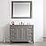 48" Vanity in Grey with Carrara White Marble Countertop Without Mirror