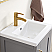 18" Single Sink Bath Vanity in Grey with White Drop-In Ceramic Basin