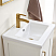 18" Single Sink Bath Vanity in White with Drop-In White Ceramic Basin