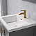 24" Vanity in Grey with White Drop-In Ceramic Basin Without Mirror
