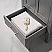 24" Vanity in Grey with White Drop-In Ceramic Basin Without Mirror