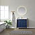  36" Vanity in Royal Blue with White Composite Grain Stone Countertop Without Mirror