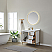 36" Vanity in White with White Composite Grain Stone Countertop Without Mirror