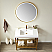 36" Single Sink Bath Vanity in Brushed Gold Metal Support with White One-Piece Composite Stone Sink Top