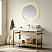 48" Single Sink Bath Vanity in Brushed Gold Metal Support with White One-Piece Composite Stone Sink Top
