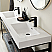 72" Double Sink Bath Vanity in Matt Black Metal Support with White One-Piece Composite Stone Sink Top