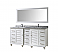 72'' Vanity In White With Carrara White Marble Vanity Top with white basins