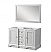 48'' Vanity in White with White Carrara Marble Top