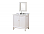 32" Pearl White Vanity with White Carrara Marble Top