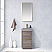 18" Single Sink Bath Vanity in North Carolina Oak with Grey Composite Integral Square Sink Top