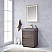 24" Single Sink Bath Vanity in North Carolina Oak with Grey Composite Integral Square Sink Top