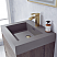 24" Single Sink Bath Vanity in North Carolina Oak with Grey Composite Integral Square Sink Top