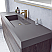 60" Single Sink Bath Vanity in North Carolina Oak with Grey Composite Integral Square Sink Top