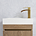 16" Single Sink Wall-Mount Bath Vanity in North American Oak with White Composite Integral Square Sink Top