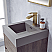 18" Single Sink Wall-Mount Bath Vanity in North Carolina Oak with Grey Composite Integral Square Sink Top