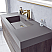 48" Single Sink Wall-Mount Bath Vanity in North Carolina Oak with Grey Composite Integral Square Sink Top