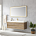 60" Single Sink Wall-Mount Bath Vanity in North American Oak with White Composite Integral Square Sink Top