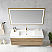 60" Single Sink Wall-Mount Bath Vanity in North American Oak with White Composite Integral Square Sink Top