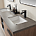 72" Double Sink Bath Vanity in North American Oak with Grey Sintered Stone Top
