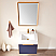  24" Single Sink Bath Vanity in Blue with White Sintered Stone Top