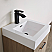 18" Single Sink Bath Vanity in Light Walnut with White Composite Integral Square Sink Top