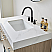 36"Single Sink Bath Vanity in Light Walnut with White Sintered Stone Top