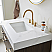  36"Single Sink Bath Vanity in Dark Walnut with White Sintered Stone Top