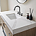 8"Single Sink Bath Vanity in Light Walnut with White Sintered Stone Top