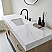 60" Single Sink Bath Vanity in Light Walnut with White Sintered Stone Top