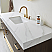 60" Single Sink Bath Vanity in Dark Walnut with White Sintered Stone Top