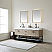 72" Double Sink Bath Vanity in Light Walnut with White Sintered Stone Top