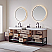 84" Double Sink Bath Vanity in Light Walnut with White Sintered Stone Top