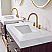 84" Double Sink Bath Vanity in Dark Walnut with White Sintered Stone Top
