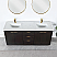 72" Double Sink Bath Vanity in Weathering Walnut with White Composite Grain Countertop