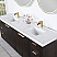 84" Double Sink Bath Vanity in Weathering Walnut with White Composite Grain Countertop