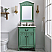 27" Mint Green Finish with Imperial White Marble Top with Mirror Option