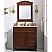 36" Antique Teak with Imperial White Marble Top with Mirror Options