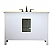 48" Antique White with Imperial White Marble Top with Mirror Options