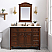 48" Antique Teak with Imperial White Marble Top with Mirror Options