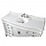 Adelina 33" Antique White Traditional Style Single Bathroom Sink Vanity with White Marble Countertop