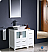 Fresca Torino 36" White Modern Bathroom Vanity with Side Cabinet