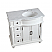 Adelina 36" White Traditional Style Single Sink Bathroom Vanity with White Carrara Marble Countertop