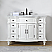 Adelina 48" Antique White Traditional Style Single Sink Bathroom Vanity with White Carrara Marble Countertop