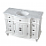 Adelina 48" Antique White Traditional Style Single Sink Bathroom Vanity with White Carrara Marble Countertop
