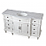 Adelina 60" Antique White Traditional Style Single Sink Bathroom Vanity with White Carrara Marble Countertop