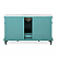 Adelina 60" Mint Green Traditional Style Single Sink Bathroom Vanity with White Carrara Marble Countertop