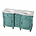 Adelina 60" Mint Green Traditional Style Double Sink Bathroom Vanity with White Carrara Marble Countertop