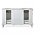 Adelina 60" Antique White Traditional Style Double Sink Bathroom Vanity with White Carrara Marble Countertop